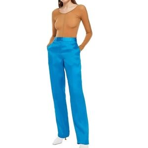 Helmut Lang Satin Organza Trouser - 2 - GUC - Topaz